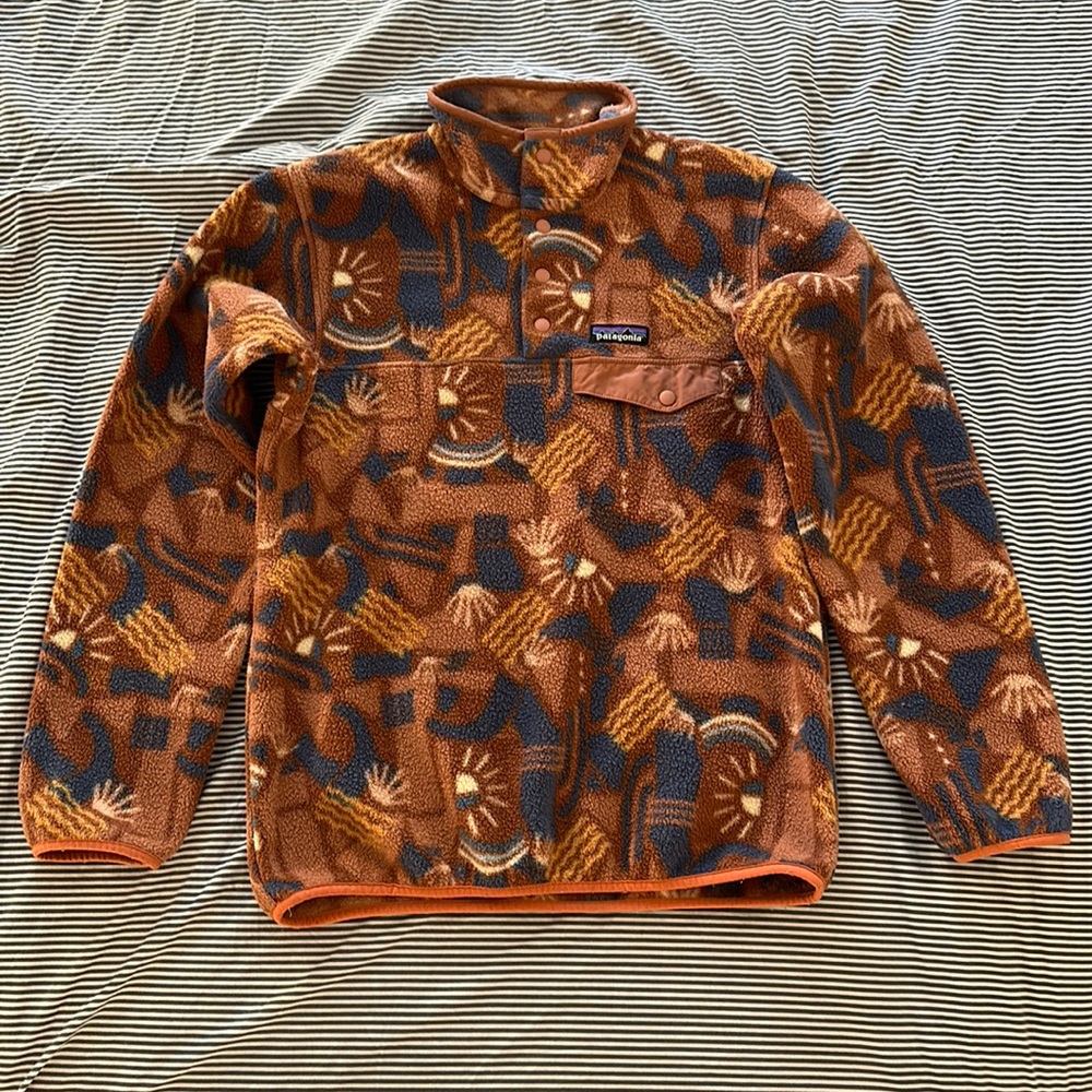 Patagonia Synchilla Snap-T Fleece Pullover | Canyon Block Pattern | Size XS